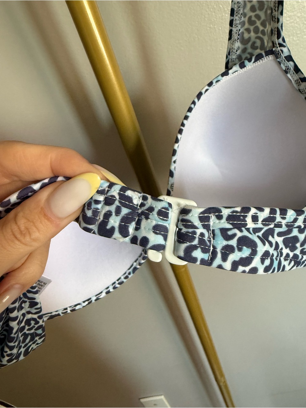NWT Bar III “On the Prowl” Underwire Bikini Top – Navy Leopard Print (Size L) - Picture 5 of 5